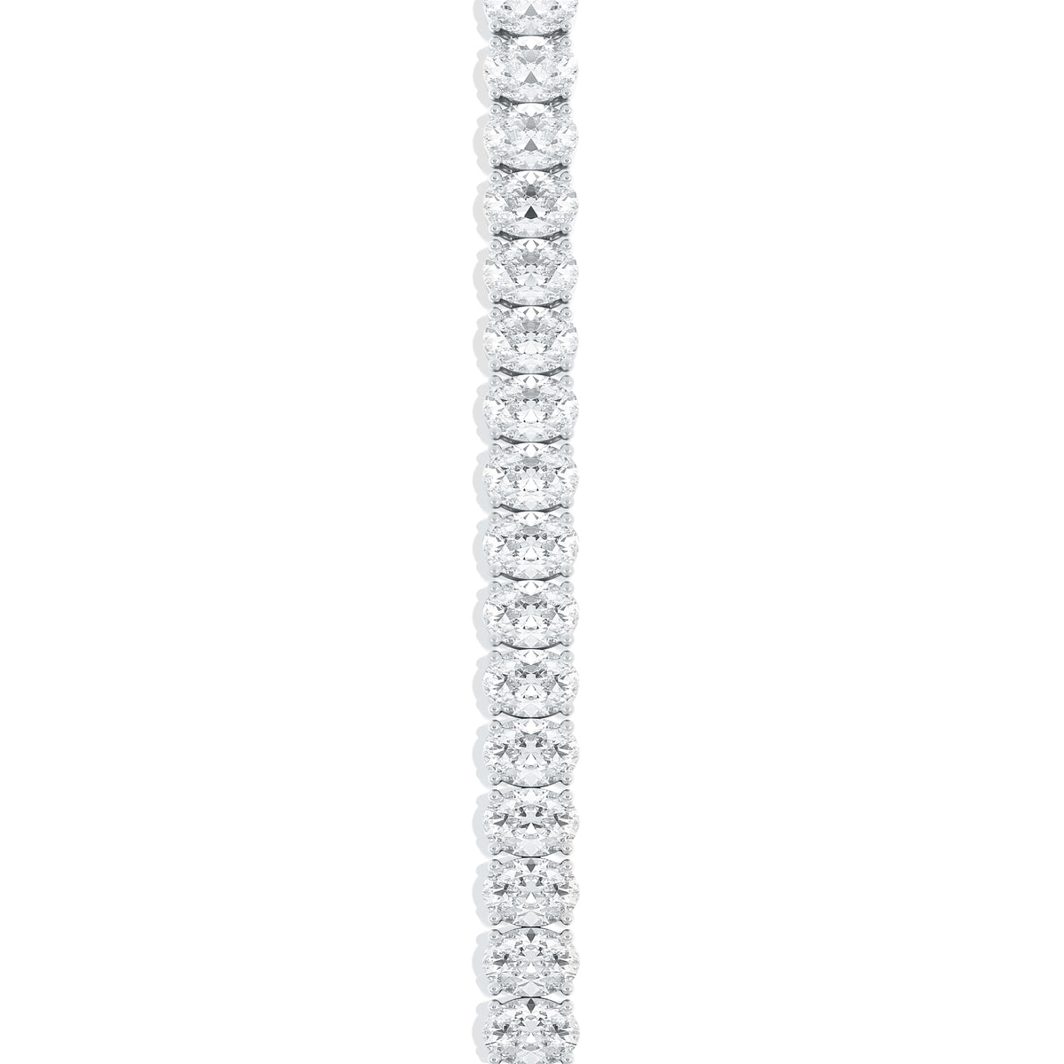 LUXE 10.00ct Lab Diamond Tennis Bracelet with IGI Certified Oval-Cut Diamonds in 18K White Gold