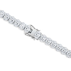 LUXE 15.00ct Lab Diamond Tennis Bracelet with IGI Certified Oval-Cut Diamonds in 18K White Gold