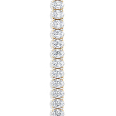 LUXE 15.00ct Lab Diamond Tennis Bracelet with IGI Certified Oval-Cut Diamonds in 18K Yellow Gold