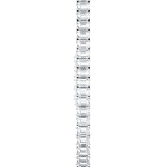 LUXE 12.00ct Lab Diamond Tennis Bracelet with IGI Certified Emerald-Cut Diamonds in 18K White Gold