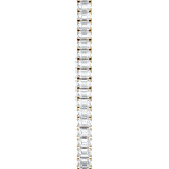 LUXE 12.00ct Lab Diamond Tennis Bracelet with IGI Certified Emerald-Cut Diamonds in 18K Yellow Gold