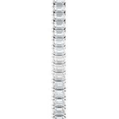 LUXE 17.00ct Lab Diamond Tennis Bracelet with IGI Certified Emerald-Cut Diamonds in 18K White Gold