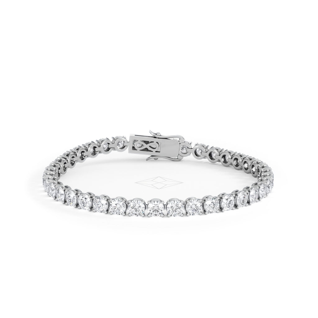LUXE 12.00ct Lab Diamond Tennis Bracelet with IGI Certified Brilliant-Cut Diamonds in 18K White Gold