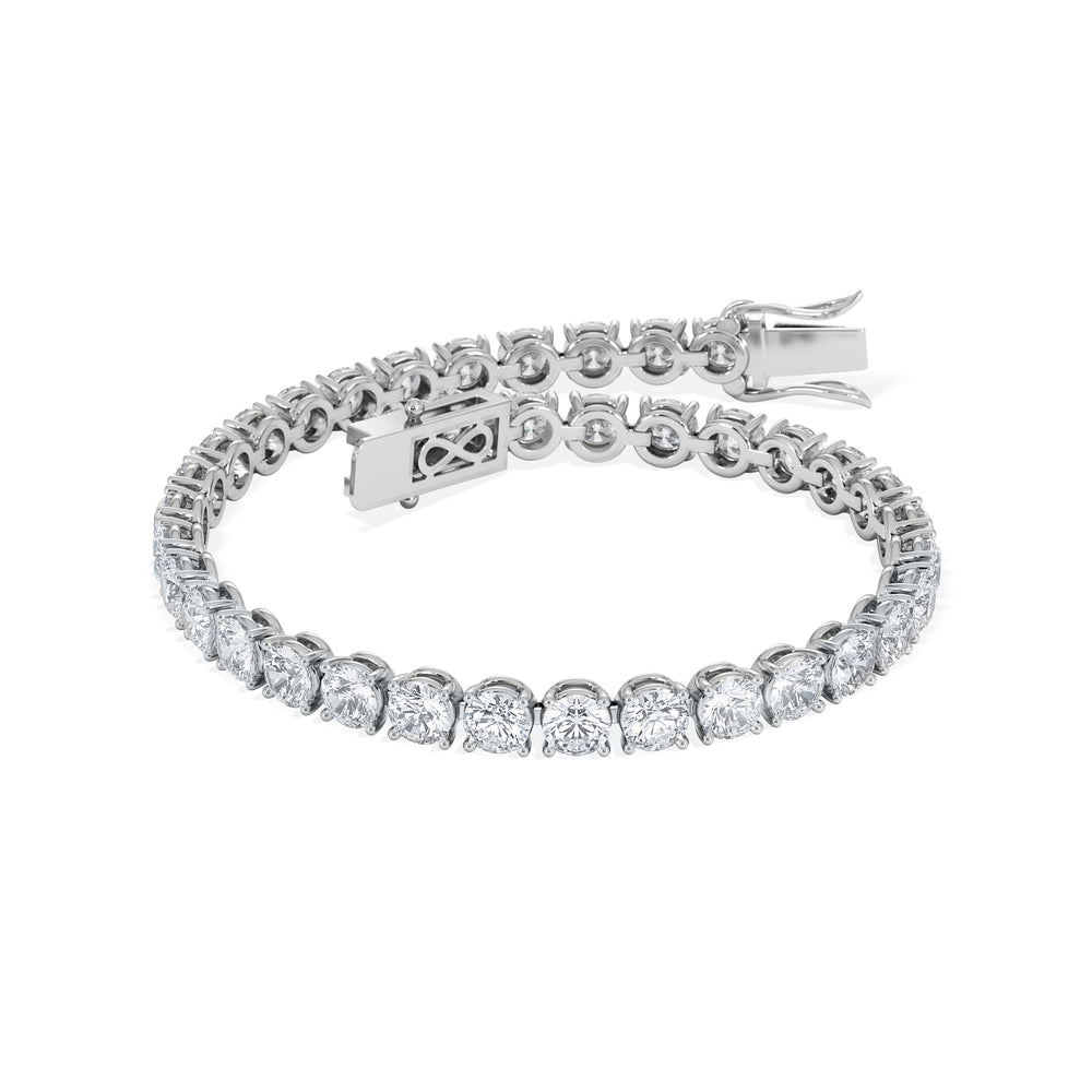 LUXE 12.00ct Lab Diamond Tennis Bracelet with IGI Certified Brilliant-Cut Diamonds in 18K White Gold