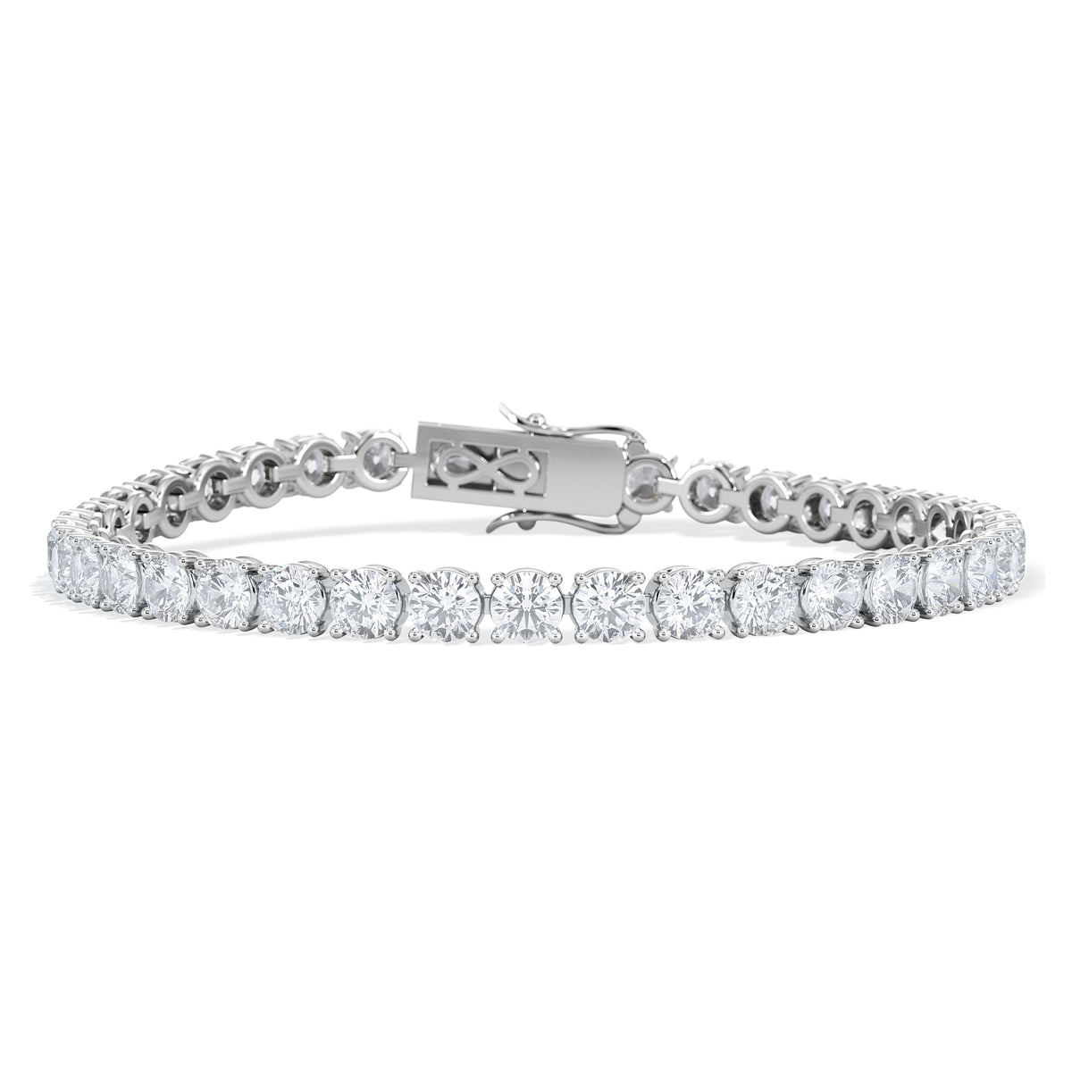 LUXE 12.00ct Lab Diamond Tennis Bracelet with IGI Certified Brilliant-Cut Diamonds in 18K White Gold