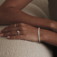 LUXE 12.00ct Lab Diamond Tennis Bracelet with IGI Certified Brilliant-Cut Diamonds in 18K White Gold