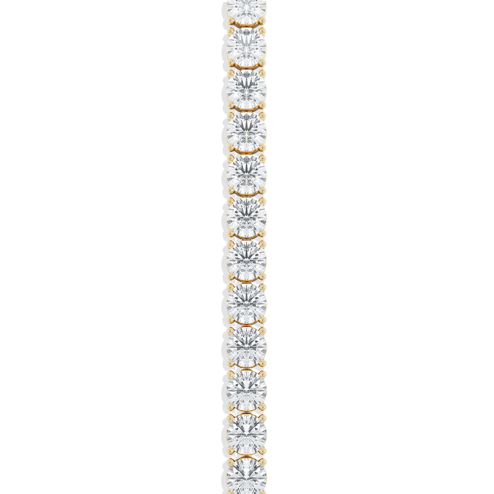 LUXE 12.00ct Lab Diamond Tennis Bracelet with IGI Certified Brilliant-Cut Diamonds in 18K Yellow Gold