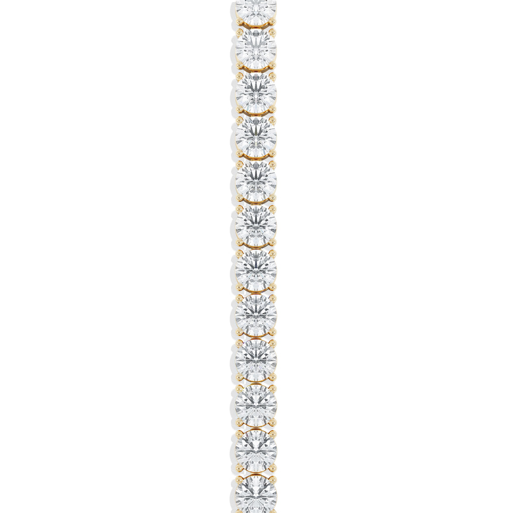 LUXE 12.00ct Lab Diamond Tennis Bracelet with IGI Certified Brilliant-Cut Diamonds in 18K Yellow Gold