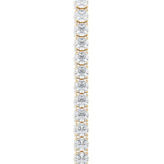 LUXE 12.00ct Lab Diamond Tennis Bracelet with IGI Certified Brilliant-Cut Diamonds in 18K Yellow Gold