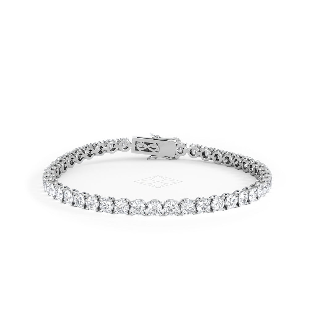LUXE 19.00ct Lab Diamond Tennis Bracelet with IGI Certified Brilliant-Cut Diamonds in 18K White Gold