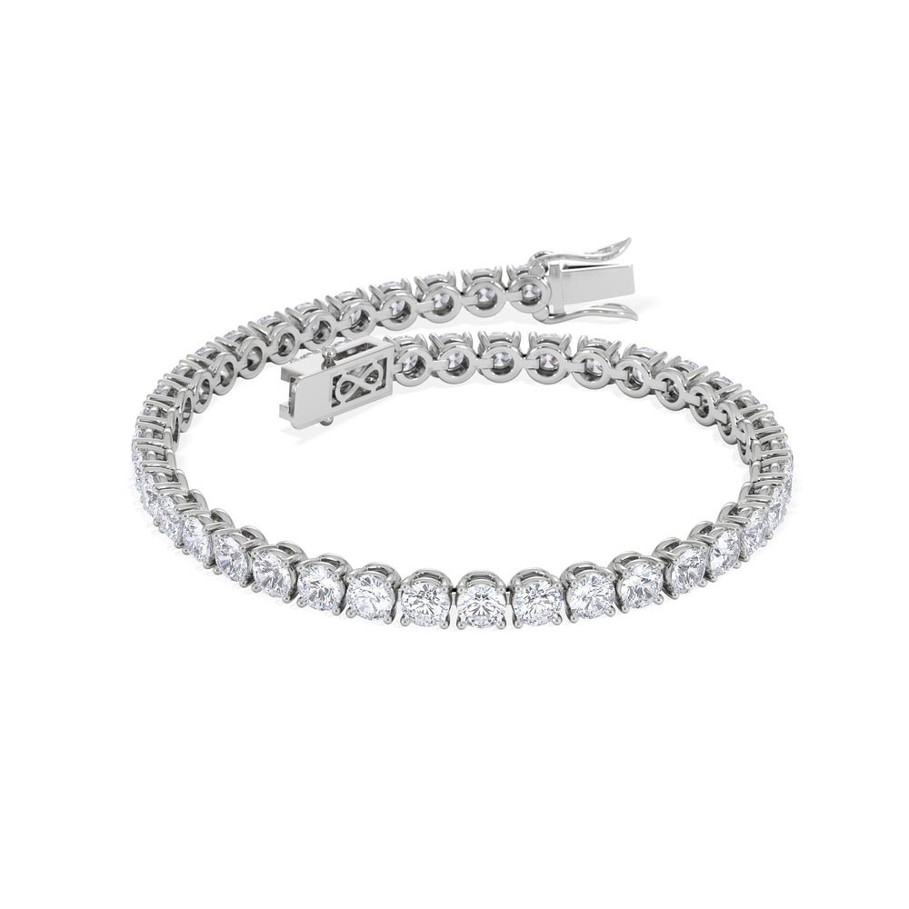 LUXE 19.00ct Lab Diamond Tennis Bracelet with IGI Certified Brilliant-Cut Diamonds in 18K White Gold