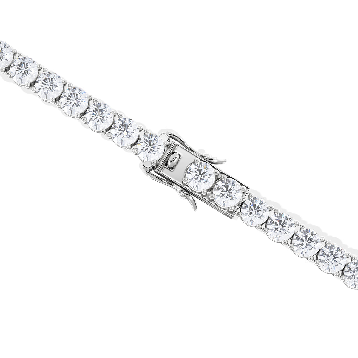 LUXE 19.00ct Lab Diamond Tennis Bracelet with IGI Certified Brilliant-Cut Diamonds in 18K White Gold