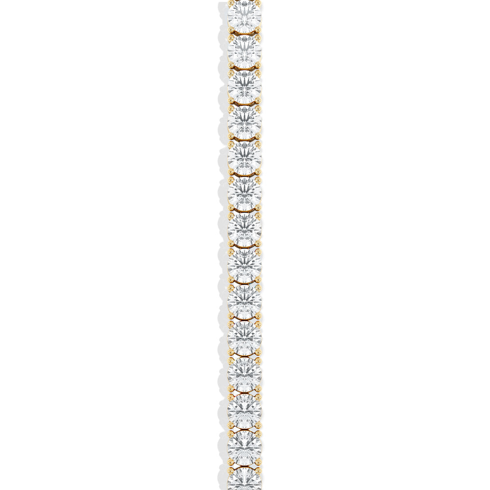 LUXE 19.00ct Lab Diamond Tennis Bracelet with IGI Certified Brilliant-Cut Diamonds in 18K Yellow Gold
