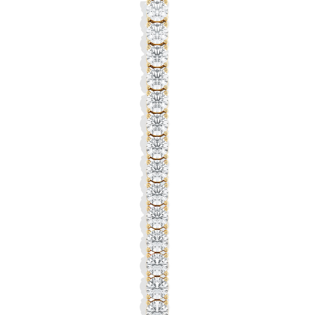 LUXE 19.00ct Lab Diamond Tennis Bracelet with IGI Certified Brilliant-Cut Diamonds in 18K Yellow Gold