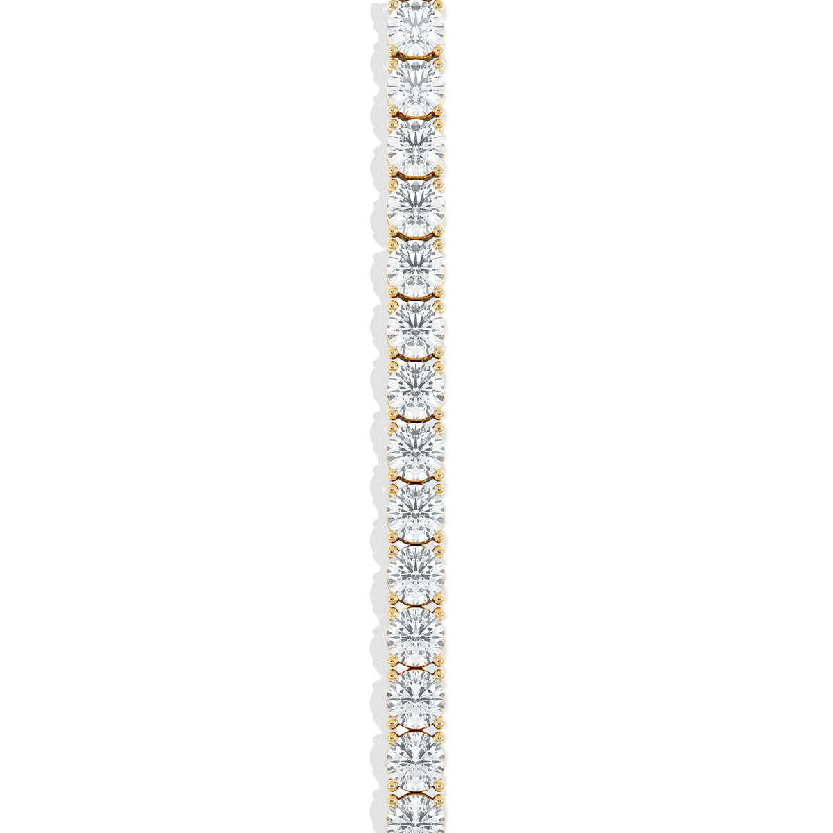 LUXE 19.00ct Lab Diamond Tennis Bracelet with IGI Certified Brilliant-Cut Diamonds in 18K Yellow Gold