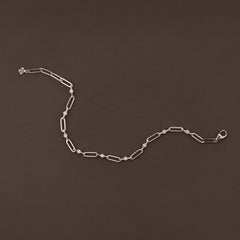Paperclip 0.36ct Lab Diamond Link Bracelet in 18K White Gold