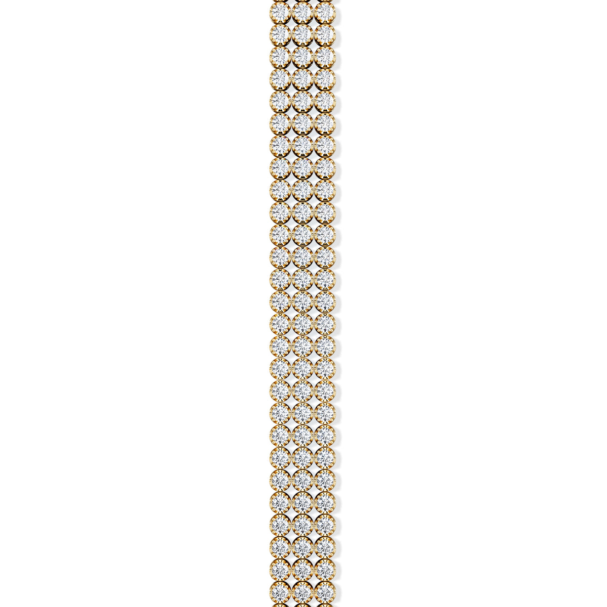 Soirée 4.15ct Round Cut Lab Diamond Tennis Bracelet in 18K Yellow Gold