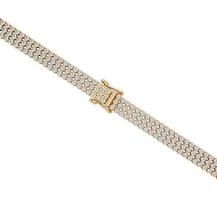 Soirée 4.15ct Round Cut Lab Diamond Tennis Bracelet in 18K Yellow Gold