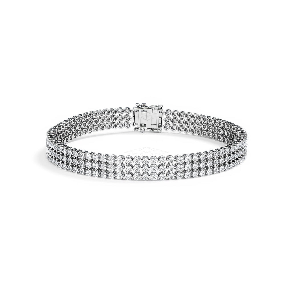 Soirée 4.15ct Round Cut Lab Diamond Tennis Bracelet in 18K White Gold