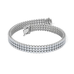 Soirée 4.15ct Round Cut Lab Diamond Tennis Bracelet in 18K White Gold