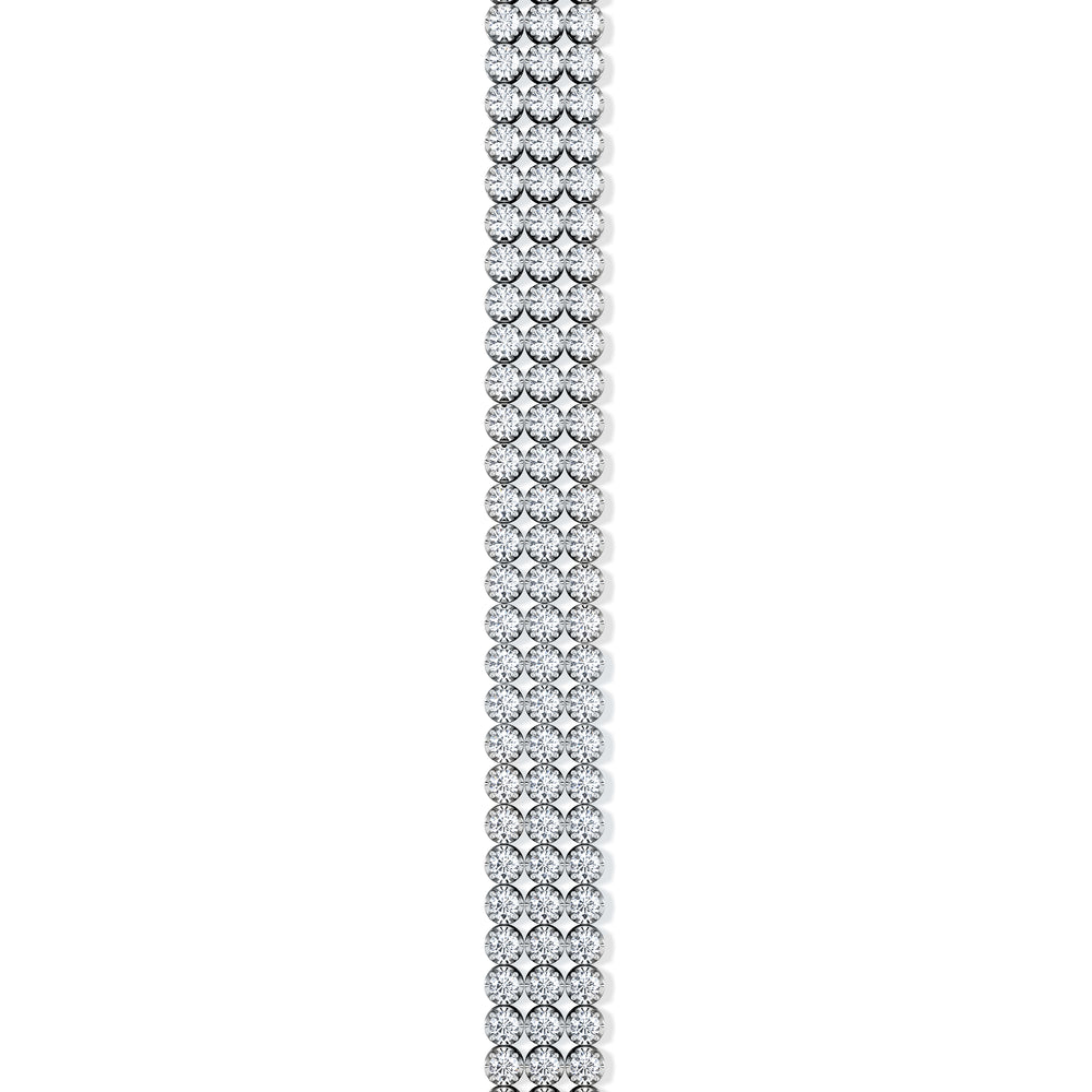 Soirée 4.15ct Round Cut Lab Diamond Tennis Bracelet in 18K White Gold