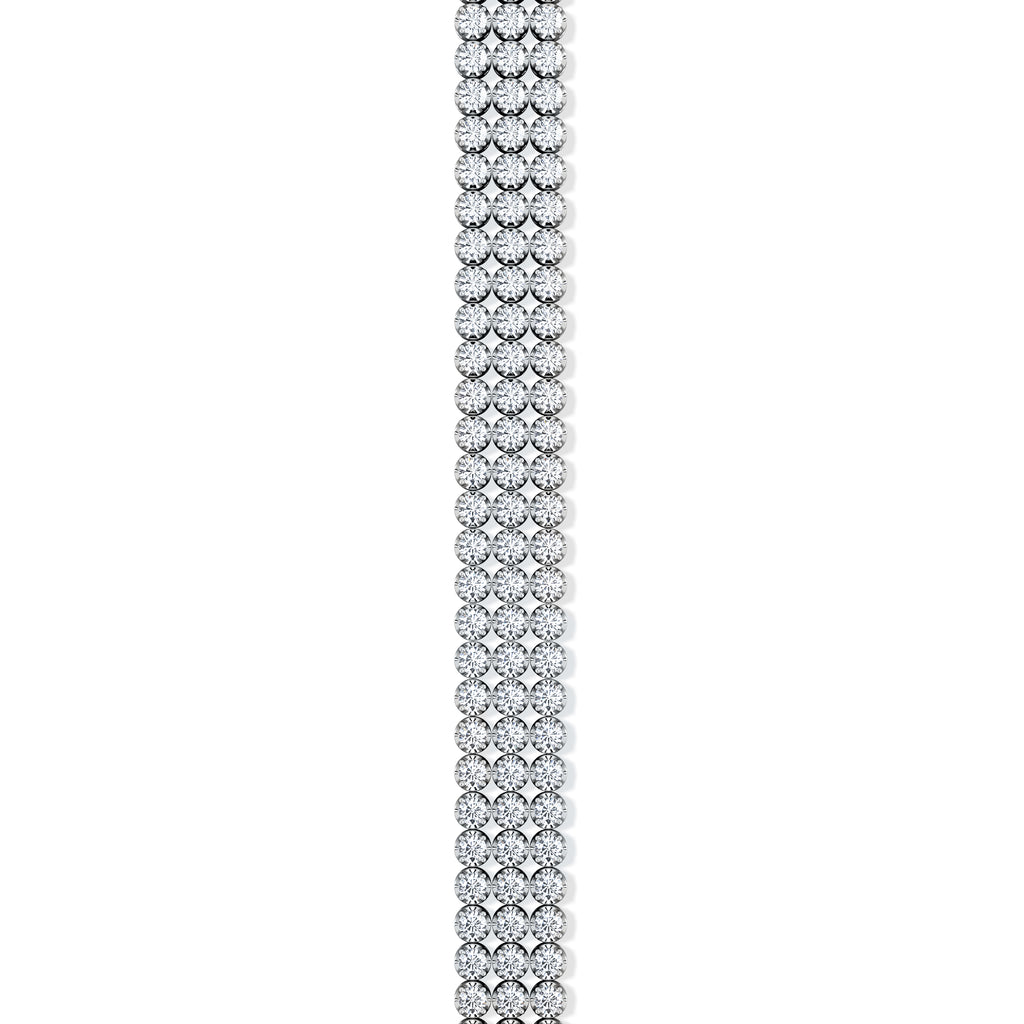 Soirée 4.15ct Round Cut Lab Diamond Tennis Bracelet in 18K White Gold
