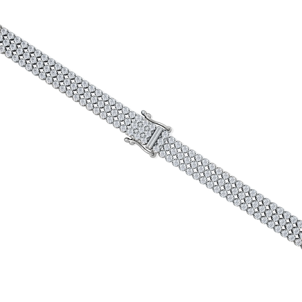 Soirée 4.15ct Round Cut Lab Diamond Tennis Bracelet in 18K White Gold
