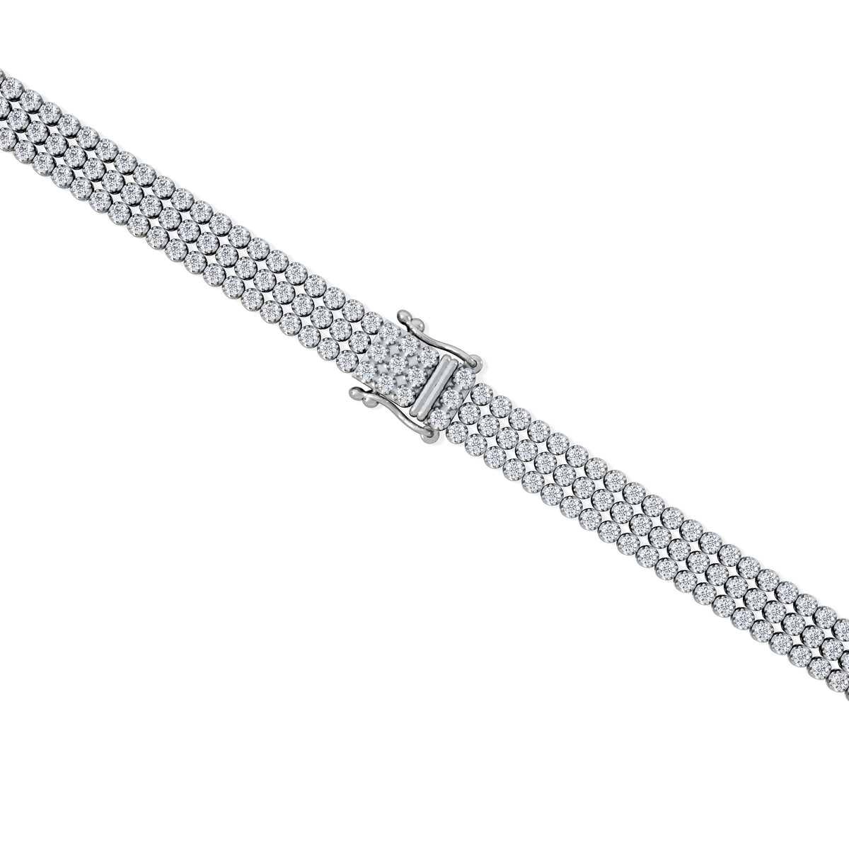 Soirée 4.15ct Round Cut Lab Diamond Tennis Bracelet in 18K White Gold