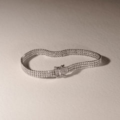 Soirée 4.15ct Round Cut Lab Diamond Tennis Bracelet in 18K White Gold