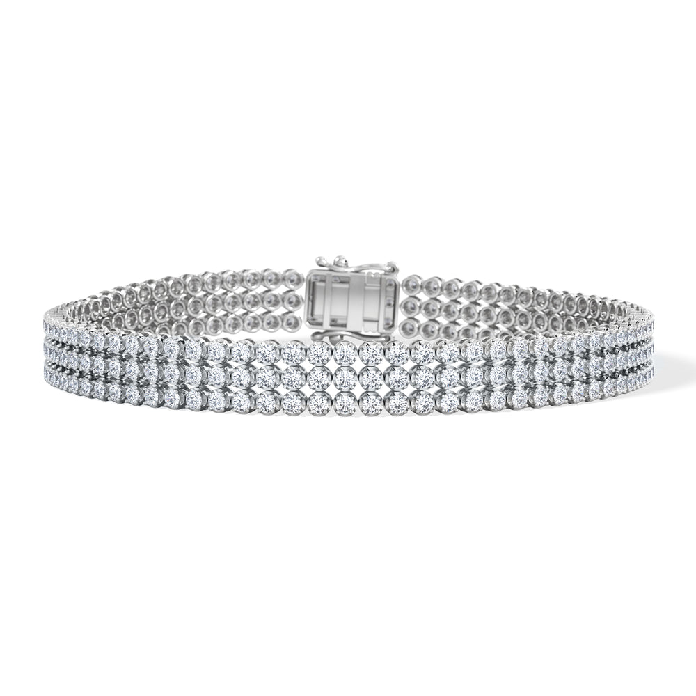 Soirée 4.15ct Round Cut Lab Diamond Tennis Bracelet in 18K White Gold