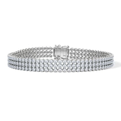 Soirée 4.15ct Round Cut Lab Diamond Tennis Bracelet in 18K White Gold