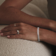 Soirée 4.15ct Round Cut Lab Diamond Tennis Bracelet in 18K White Gold