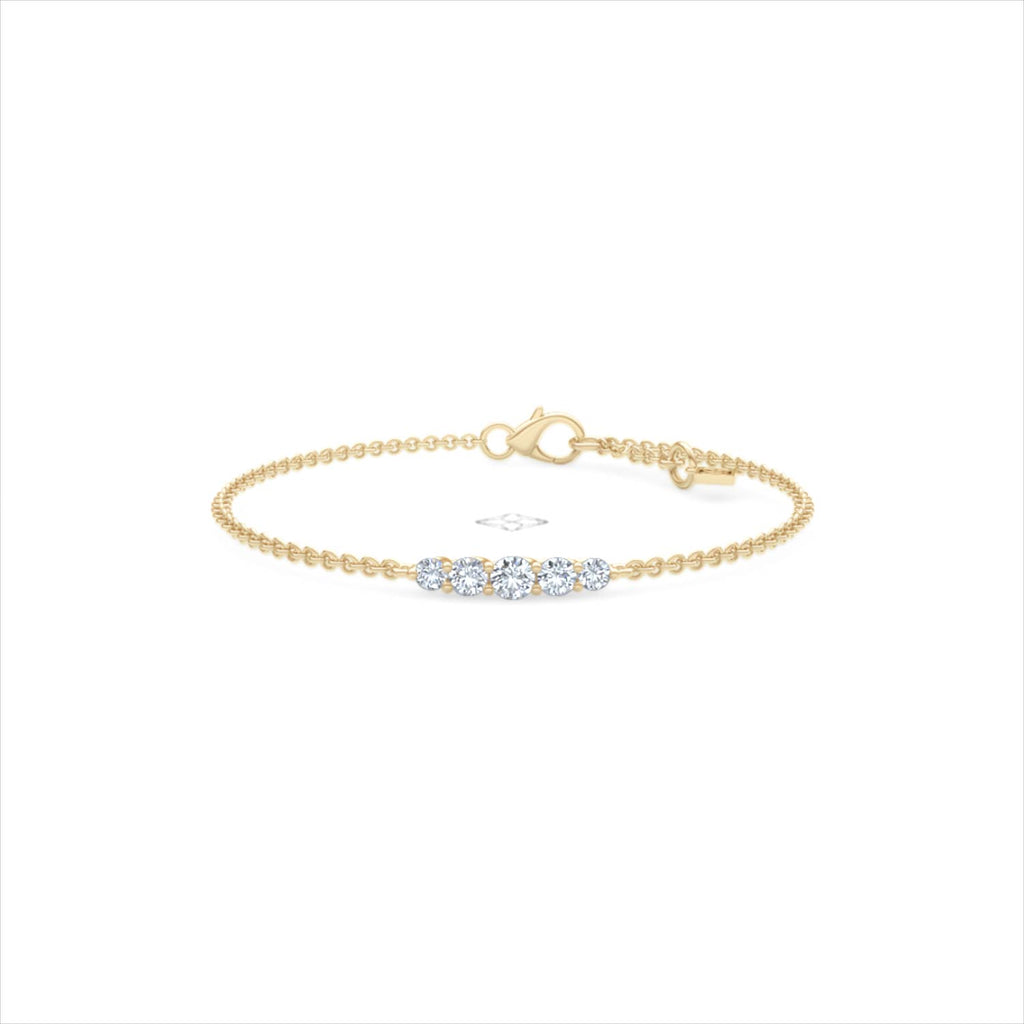 Legacy 0.50ct Round Cut Lab Diamond Bracelet in 18K Yellow Gold