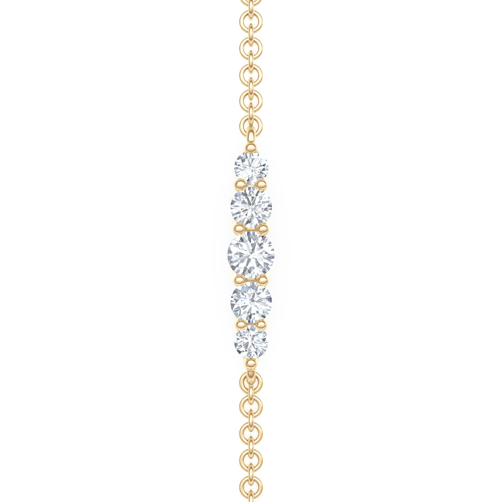 Legacy 0.50ct Round Cut Lab Diamond Bracelet in 18K Yellow Gold