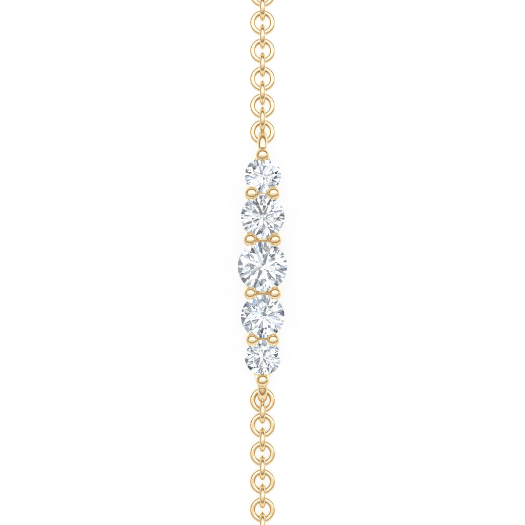 Legacy 0.50ct Round Cut Lab Diamond Bracelet in 18K Yellow Gold