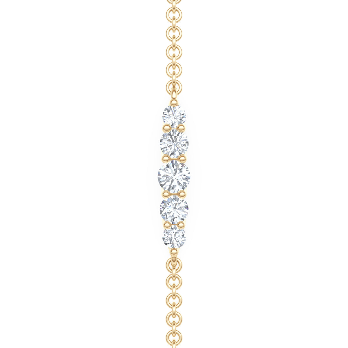 Legacy 0.50ct Round Cut Lab Diamond Bracelet in 18K Yellow Gold