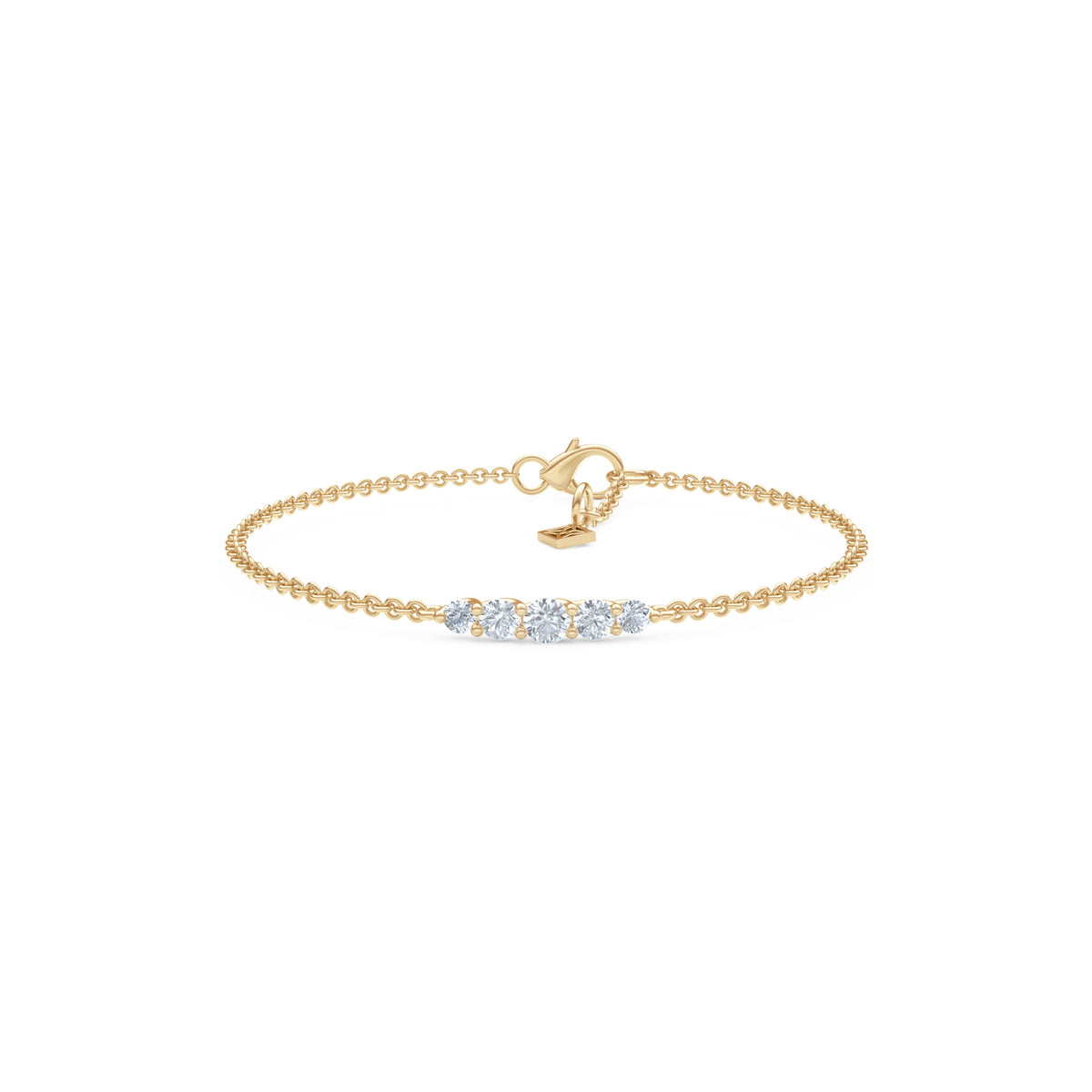 Legacy 0.50ct Round Cut Lab Diamond Bracelet in 18K Yellow Gold