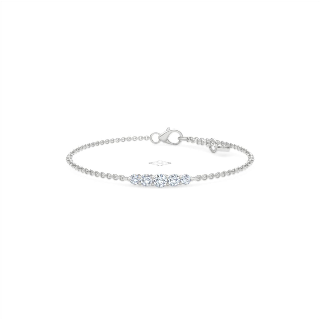 Legacy 0.50ct Round Cut Lab Diamond Bracelet in 18K White Gold