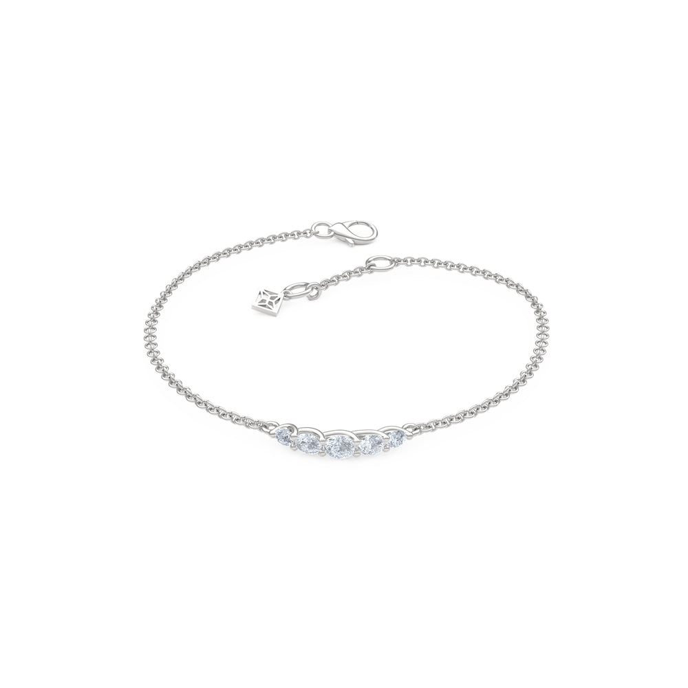 Legacy 0.50ct Round Cut Lab Diamond Bracelet in 18K White Gold