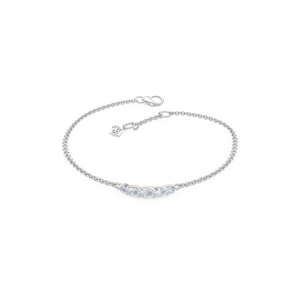 Legacy 0.50ct Round Cut Lab Diamond Bracelet in 18K White Gold