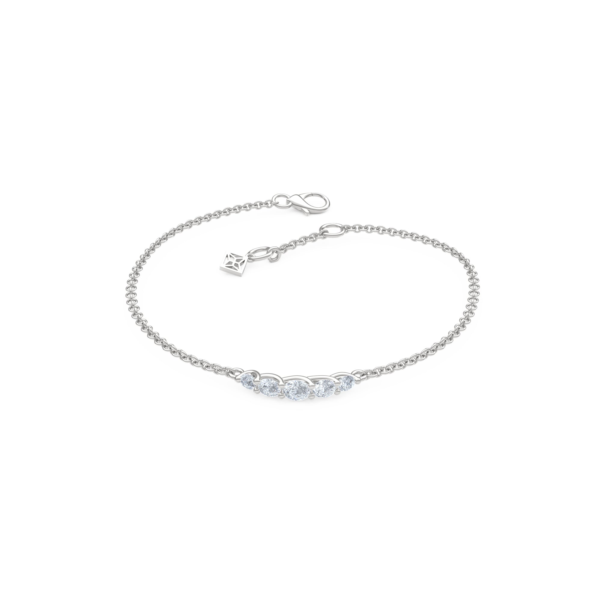 Legacy 0.50ct Round Cut Lab Diamond Bracelet in 18K White Gold