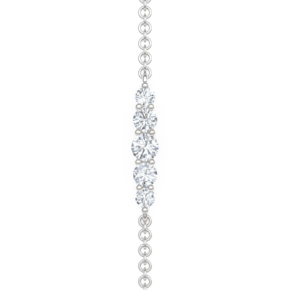 Legacy 0.50ct Round Cut Lab Diamond Bracelet in 18K White Gold