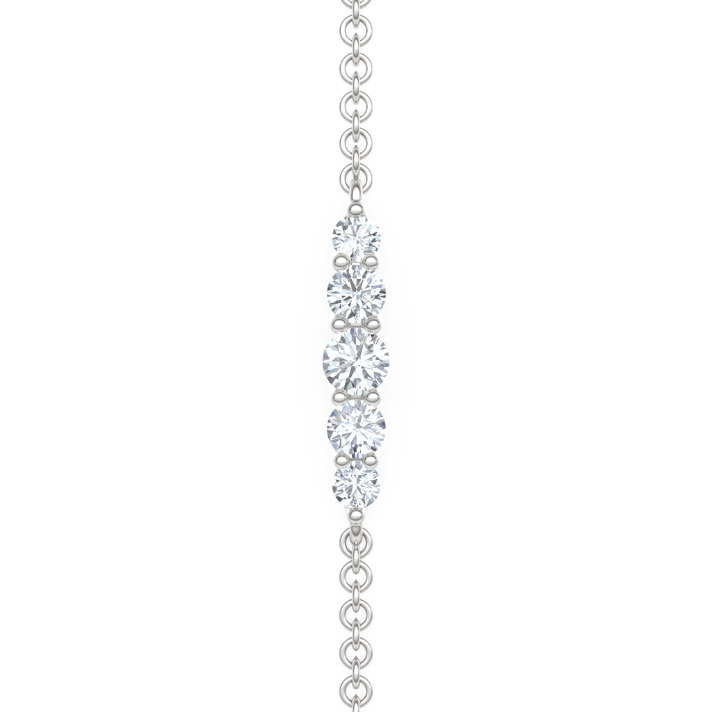 Legacy 0.50ct Round Cut Lab Diamond Bracelet in 18K White Gold