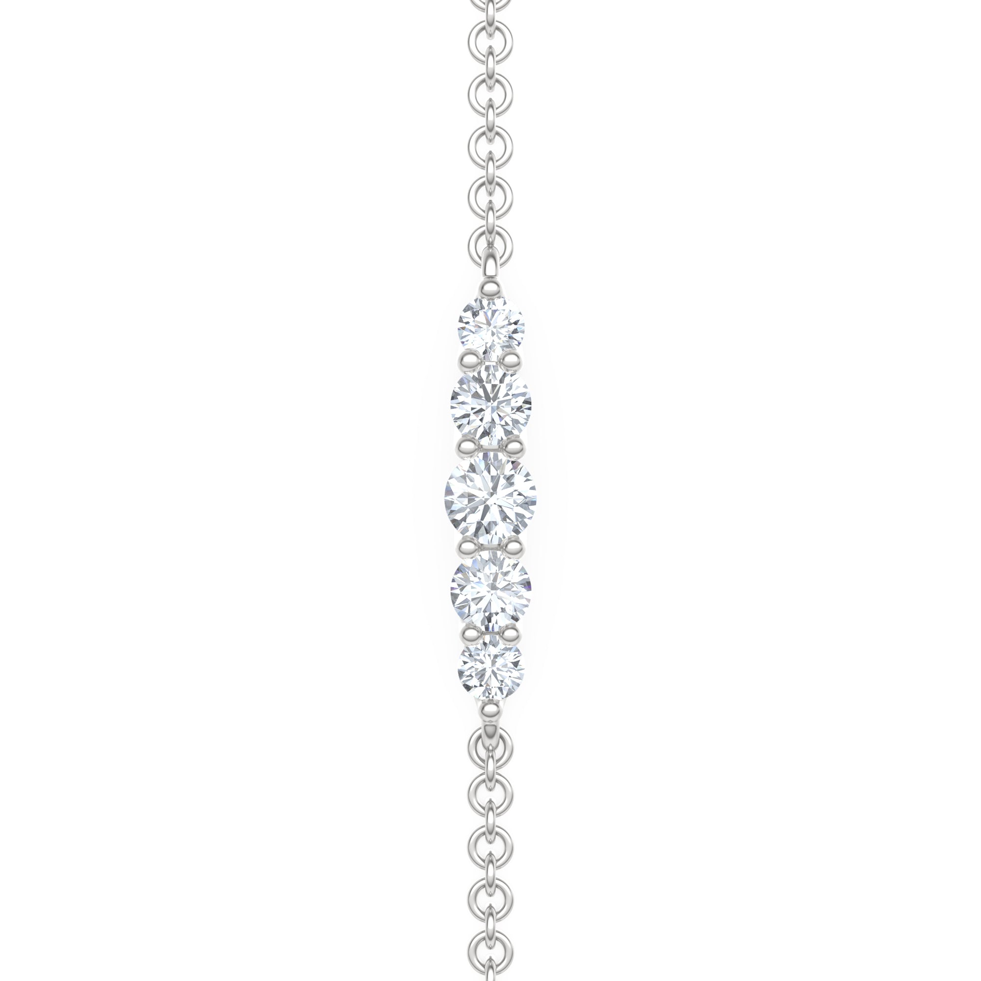Legacy 0.50ct Round Cut Lab Diamond Bracelet in 18K White Gold