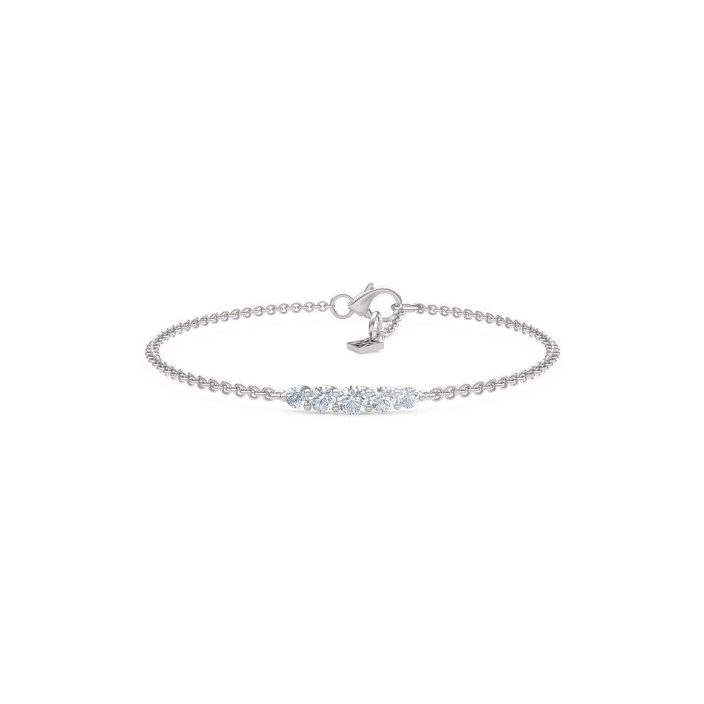 Legacy 0.50ct Round Cut Lab Diamond Bracelet in 18K White Gold