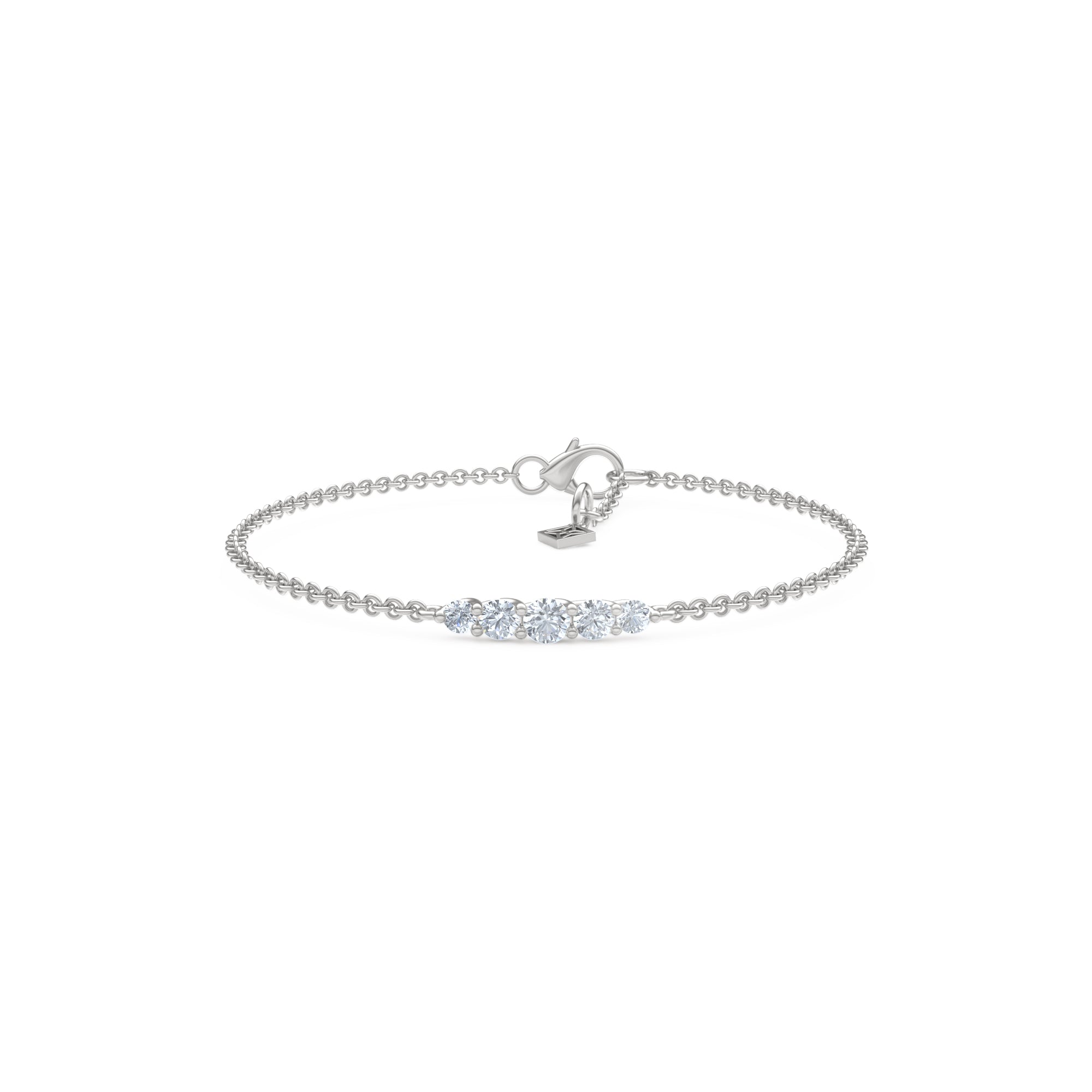 Legacy 0.50ct Round Cut Lab Diamond Bracelet in 18K White Gold