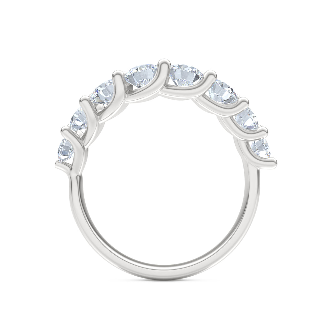 Legacy 1.73ct Round Cut Lab Diamond Half Eternity Ring in 18K White Gold