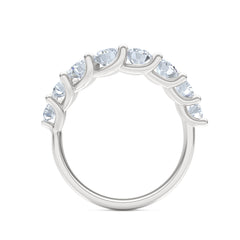 Legacy 1.73ct Round Cut Lab Diamond Half Eternity Ring in 18K White Gold