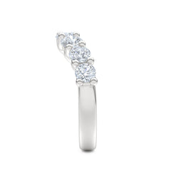 Legacy 1.73ct Round Cut Lab Diamond Half Eternity Ring in Platinum