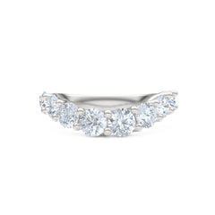Legacy 1.73ct Round Cut Lab Diamond Half Eternity Ring in Platinum